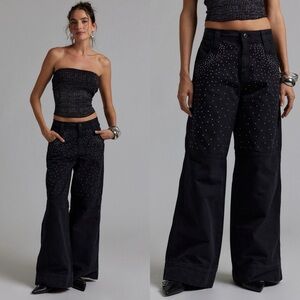 Urban Outfitters / Silence + Noise Montana Crystal
Embellished Pant in Black